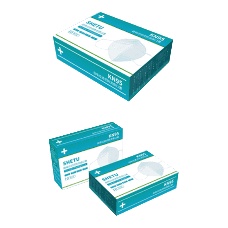 Pudełka do pakowania jednorazowych masek z tektury falistej