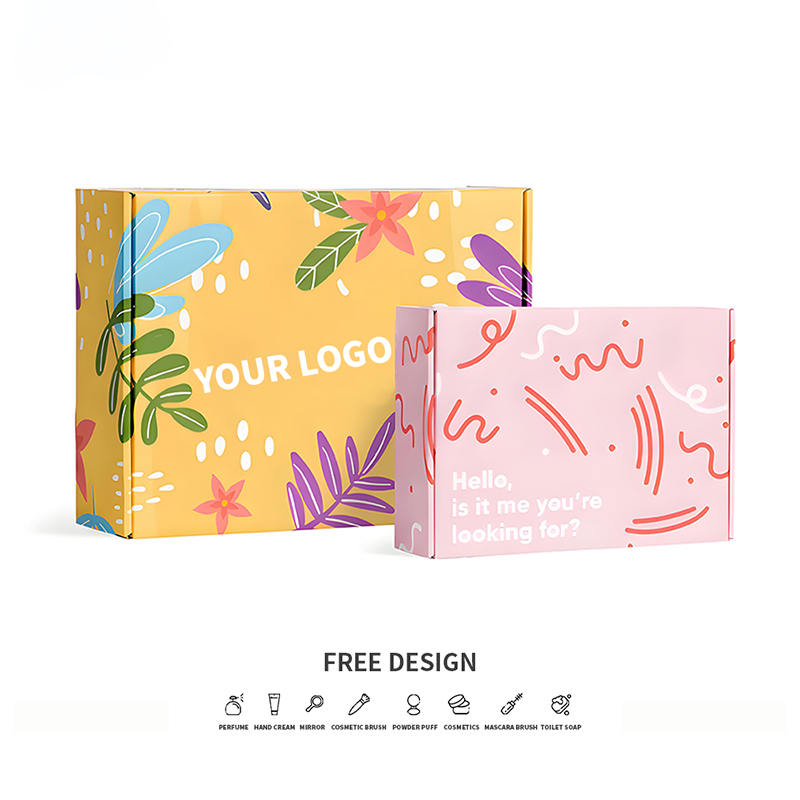 Kolorowe pudełka do pakowania kosmetyków z tektury falistej