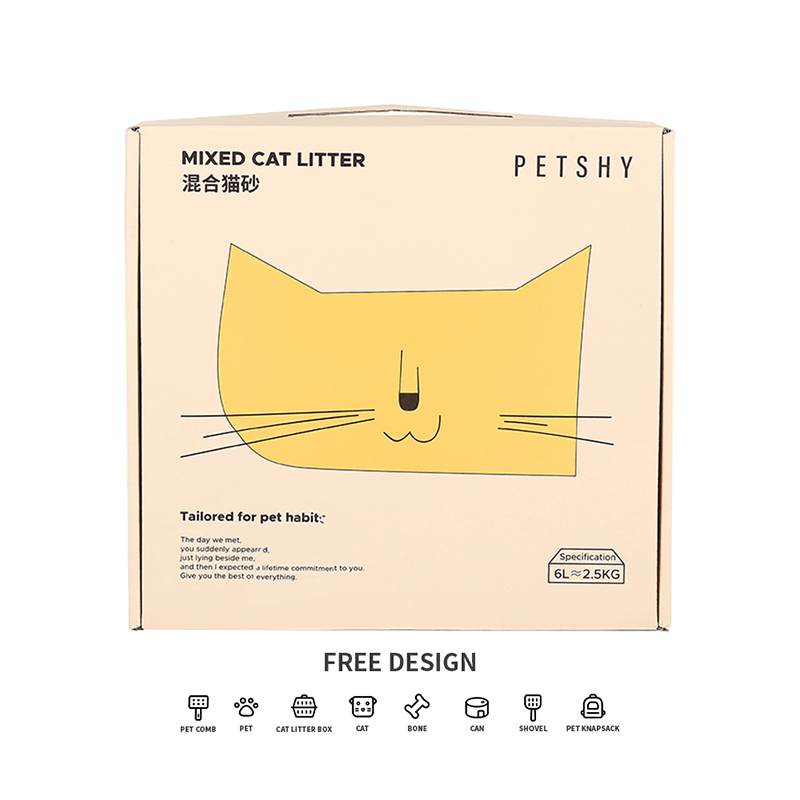 Pudełka do pakowania żwirku dla kotów z tektury falistej