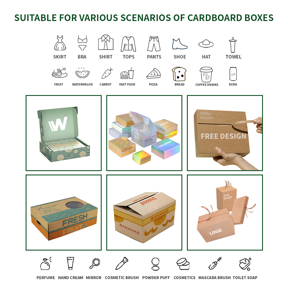 Pudełka do przechowywania różnych rzeczy z tektury falistej