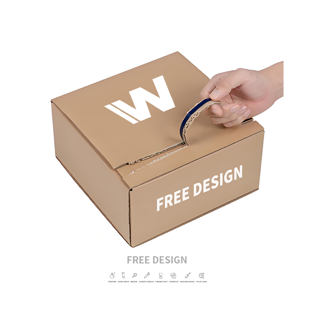 Kartonowe pudełka wysyłkowe z paskiem łez